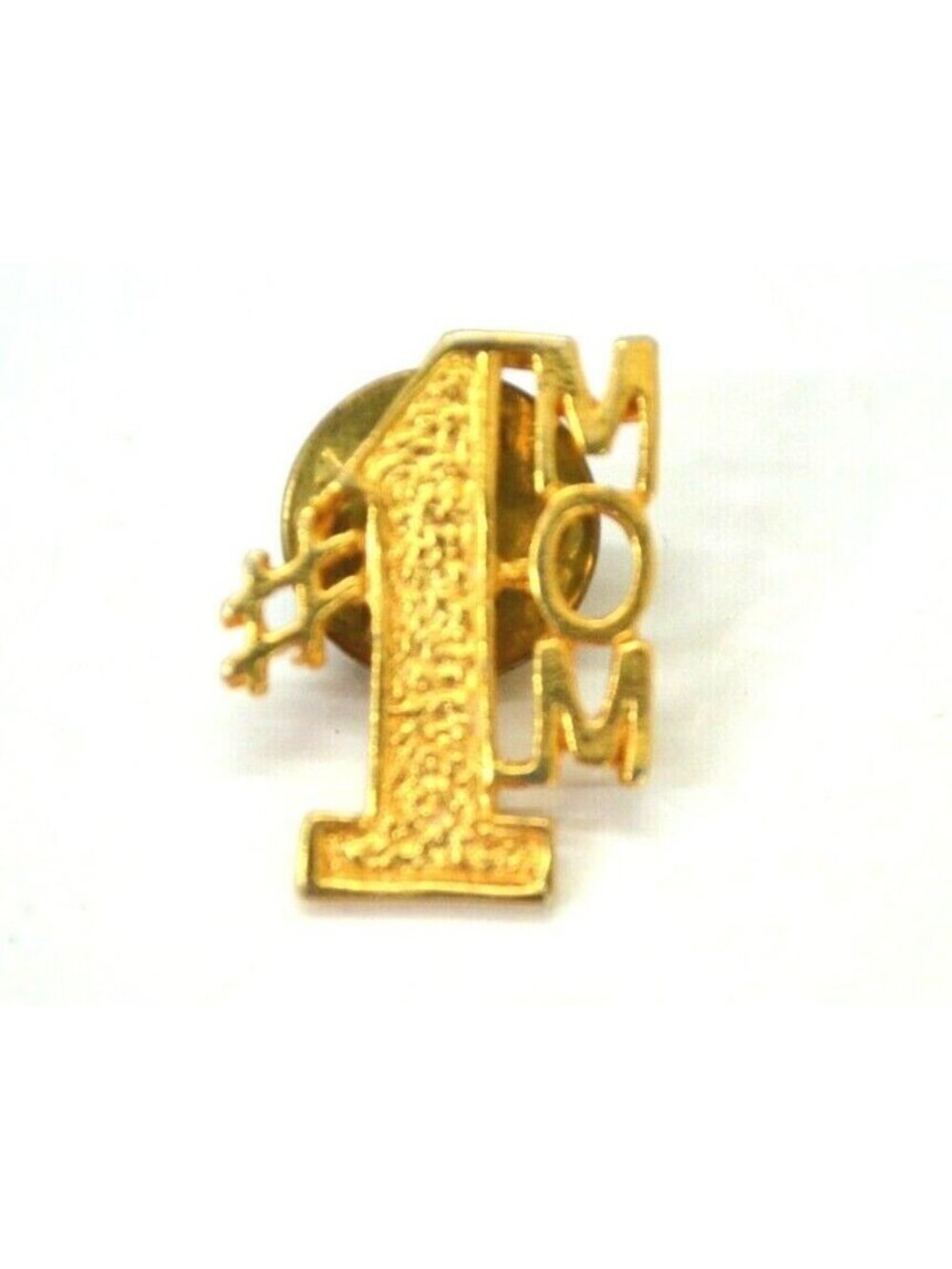 #1 Mom Pin Gold Tone Mother's Day Holiday Gift Collectible Lapel Bag Best Love